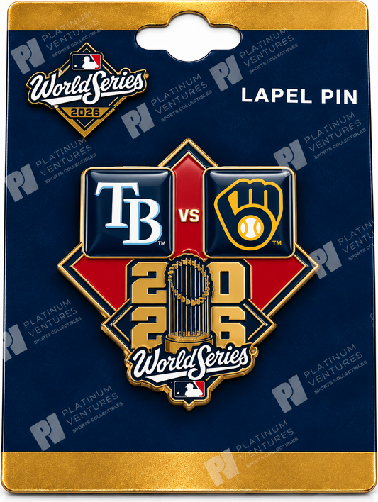 2026 World Series Dueling Collector Pin Milwaukee Brewers Tampa Bay Rays LE/500