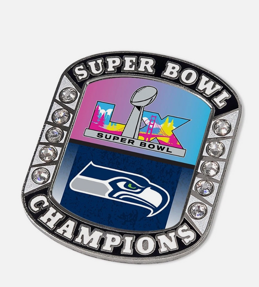 2025 2026 Super Bowl LX 60 Bay Area Logo Pin New England Patriots Seattle Seahaw