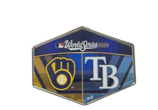 2026 World Series Dueling Collector Pin Milwaukee Brewers vs Tampa Bay Rays V5