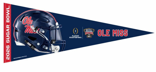 2025 2026 CFP Sugar Bowl Pennant Ole Miss Rebels Quarterfinals