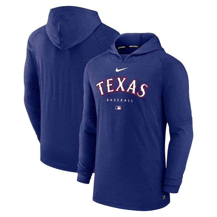 Texas Rangers Nike Authentic Collection Early Work Tri Blend Hoodie Large
