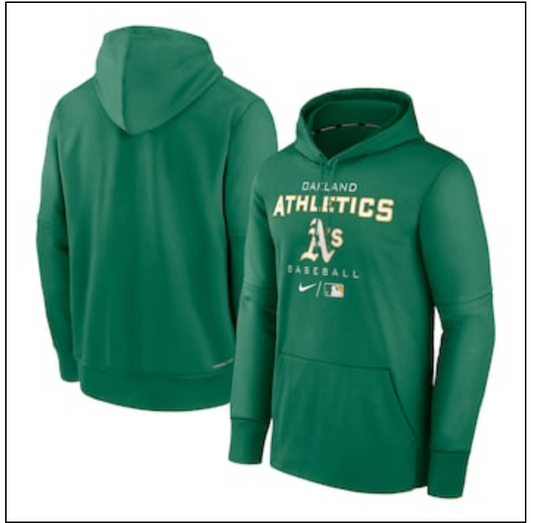 Oakland Athletics Nike MLB Authentic Collection Hoodie Sweatshirt Medium