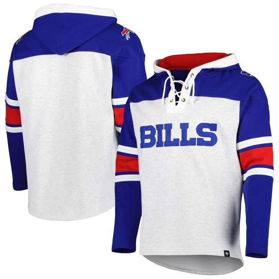 '47 Buffalo Bills Gridiron Lace Sweatshirt Hoodie Large