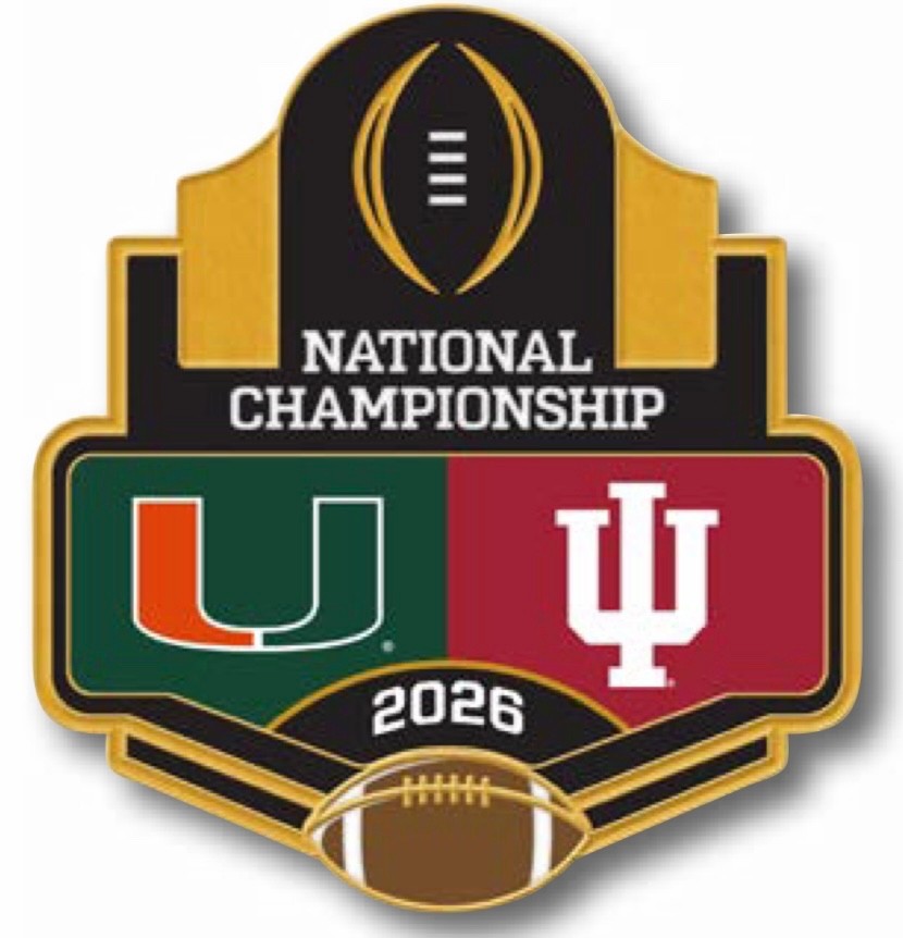 2025 2026 CFP National Championship Miami Hurricanes vs Indiana Hoosiers Pin