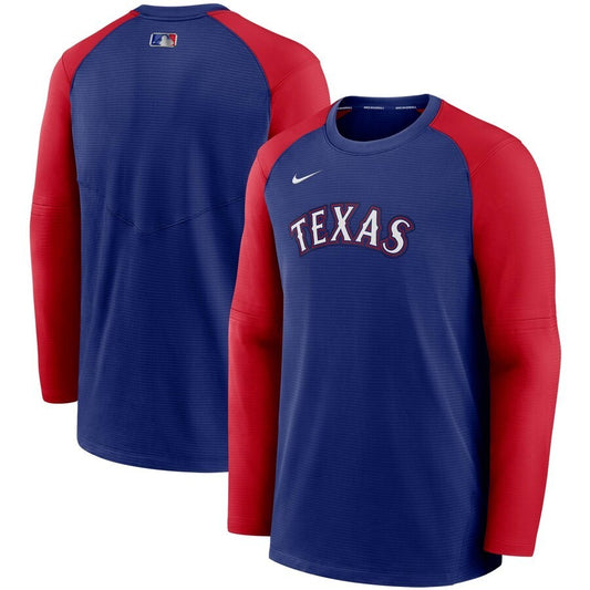 Texas Rangers Mens Nike MLB Authentic Collection Raglan Long Sleeve Large