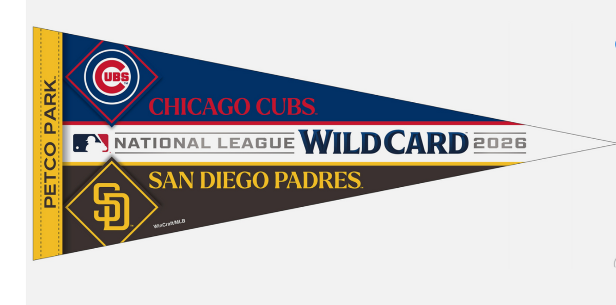 2026 NL National League Wild Card Chicago Cubs vs San Diego Padres Pennant NLDS