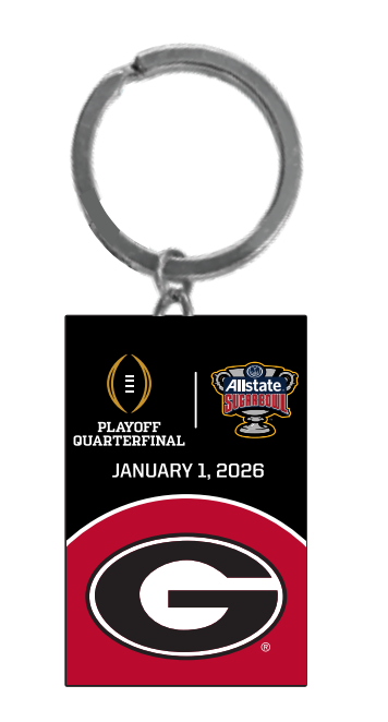 2025 2026 CFP Georgia Bulldogs Sugar Bowl College Football Playoff Key Chain