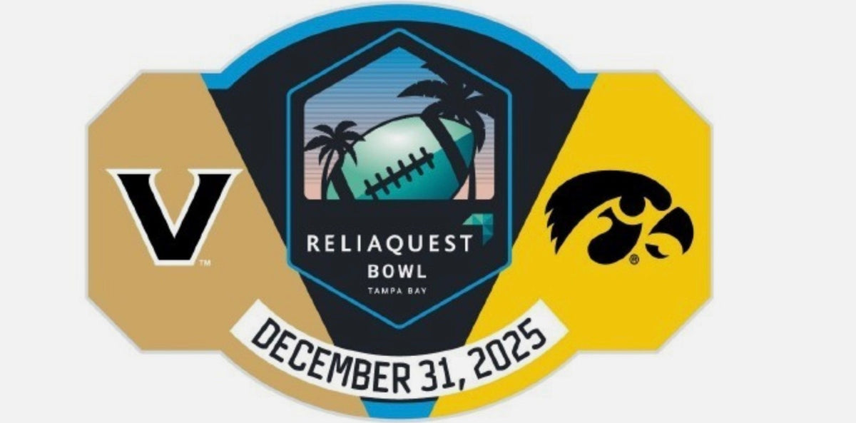 2025 Reliaquest Bowl Dueling Collector Pin Iowa vs Vanderbilt