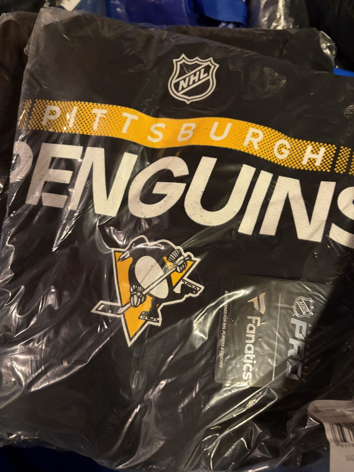Pittsburgh Penguins NHL Fanatics Brand Hoodie Sweatshirt Pro Locker Room Large