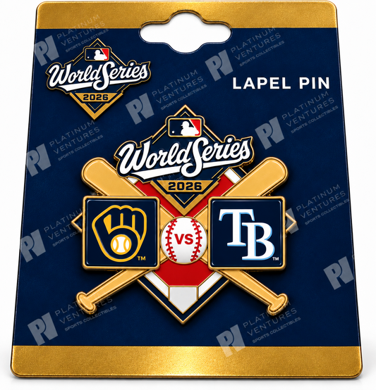 2026 World Series Dueling Collector Pin Milwaukee Brewers vs Tampa Bay Rays V2