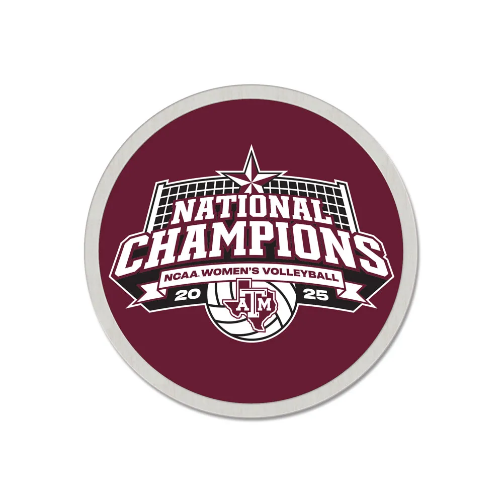2025 NCAA D-1 Womens Volleyball National Champions Texas A&M Aggies Pin