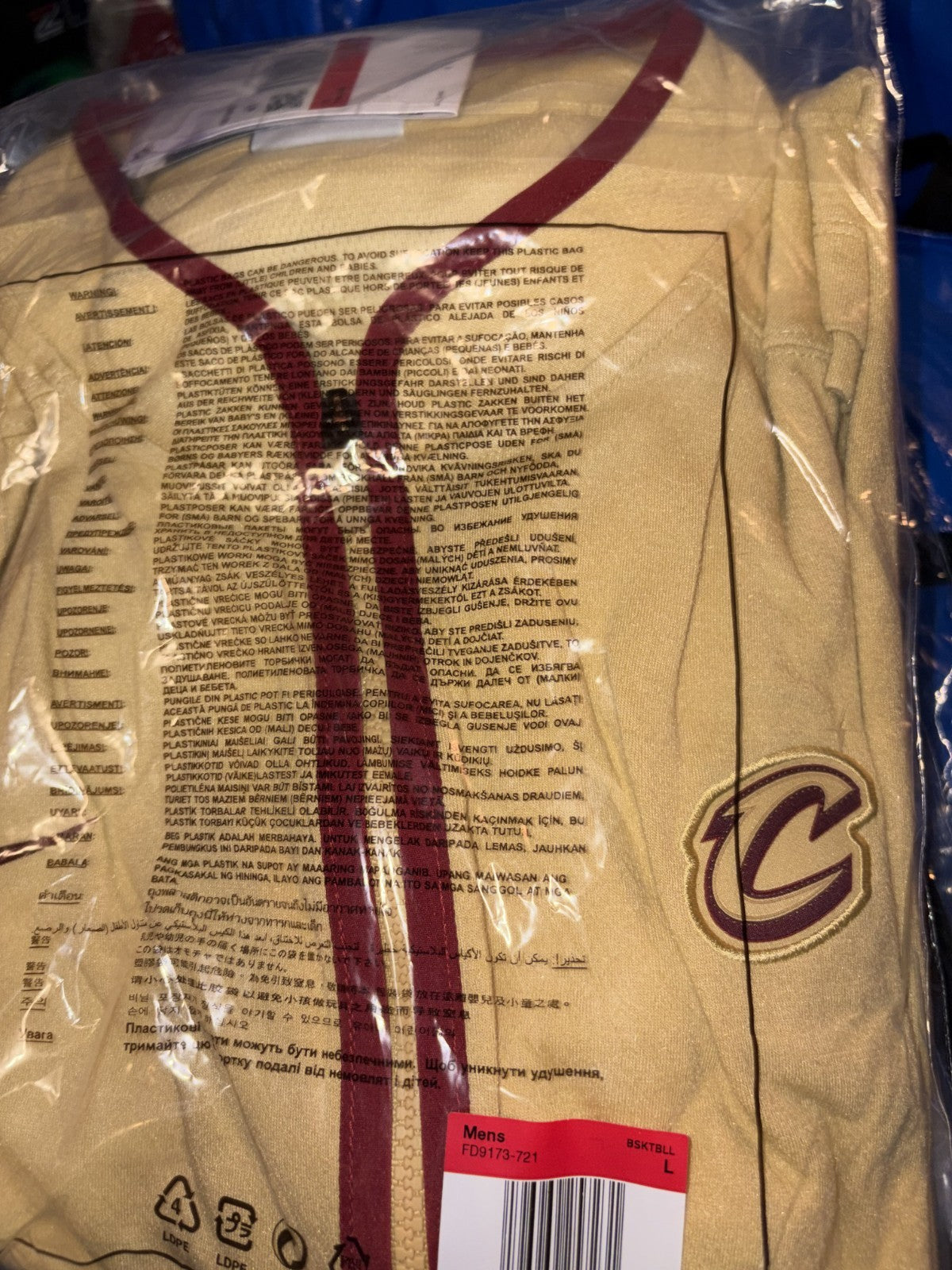 Cleveland Cavaliers Nike 2023/24 Authentic Coaches Half Zip Large