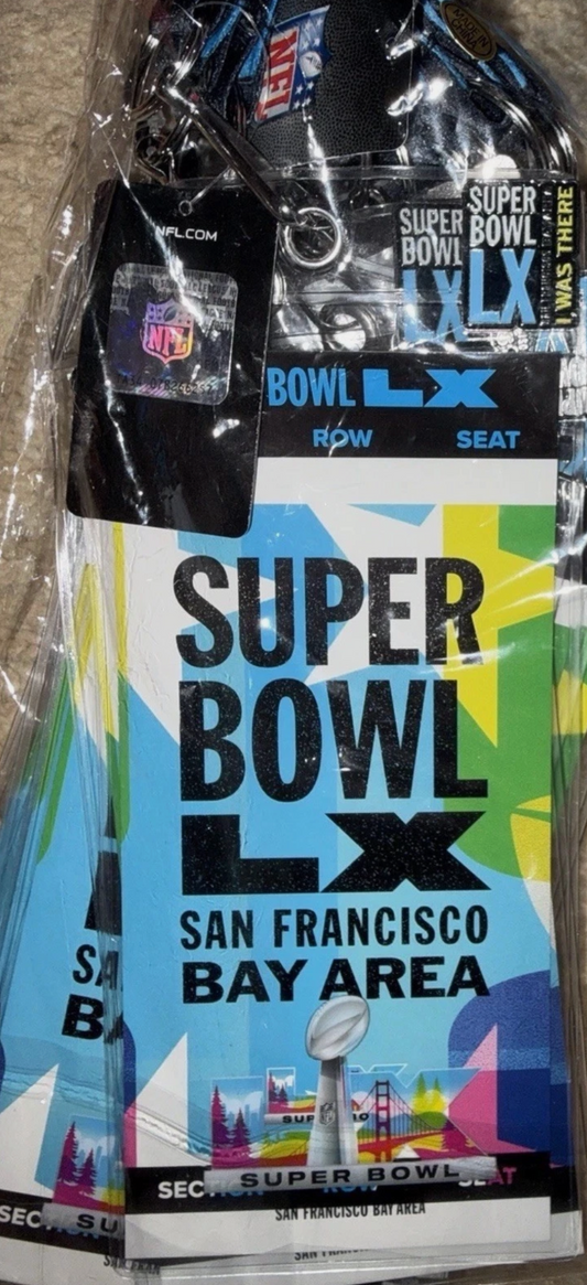 NFL Super Bowl LX 60 San Francisco Bay Area Lanyard Pin I Was There