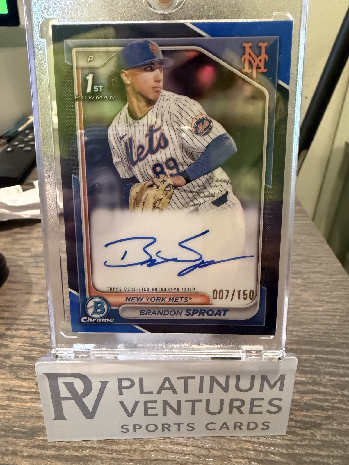 2024 Bowman Chrome - Prospect Autographs Brandon Sproat #CPA-BS Blue...