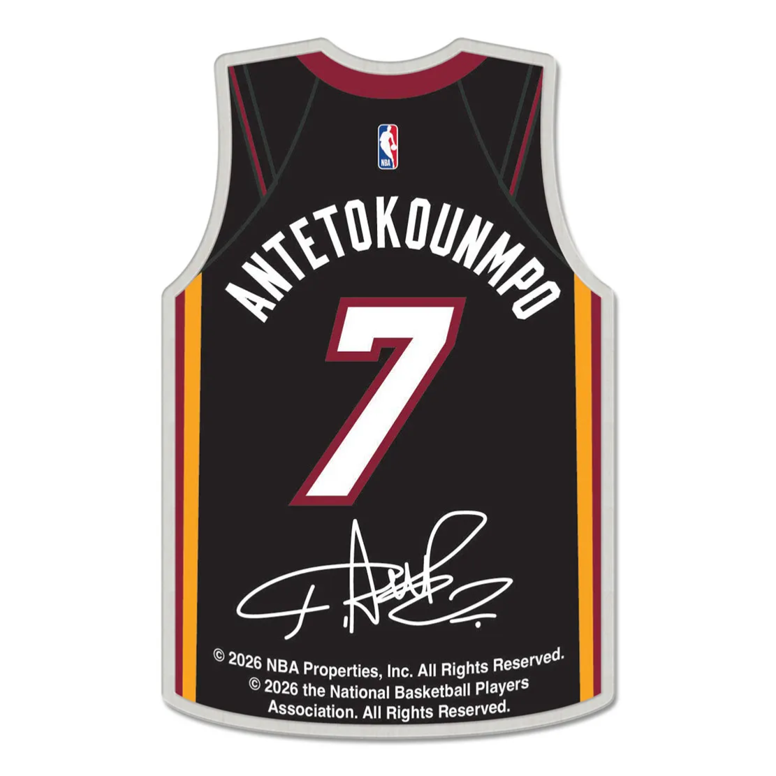 NBA Giannis Antetokoummpo Miami Heat Jersey Pin Auto