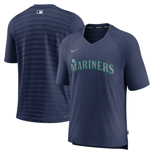 Seattle Mariners Nike Authentic Collection V-Neck Batting Practice Large