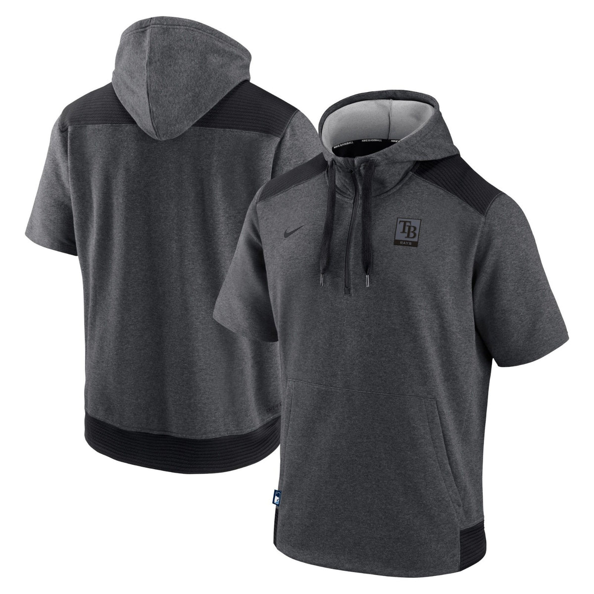 Tampa Bay Rays Nike Authentic Collection 1/4 Zip Short Sleeve Hoodie L