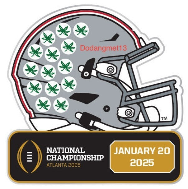 2024 2025 Ohio State National Championship Logo Pin College Playoff CFP Notre Da