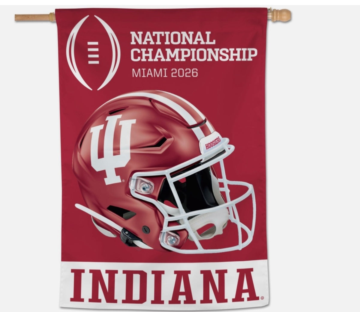 2025 2026 CFP National Championship Indiana Hoosiers Banner 28x40 Peach Bowl