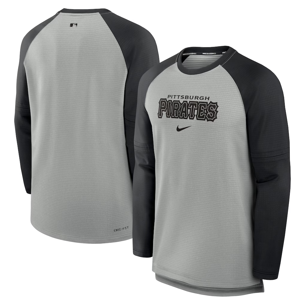 Pittsburgh Pirates Mens Nike MLB Authentic Collection Raglan Long Sleeve Large