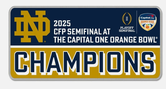 2025 Notre Dame Orange Bowl Champions Pin College Playoff CFP