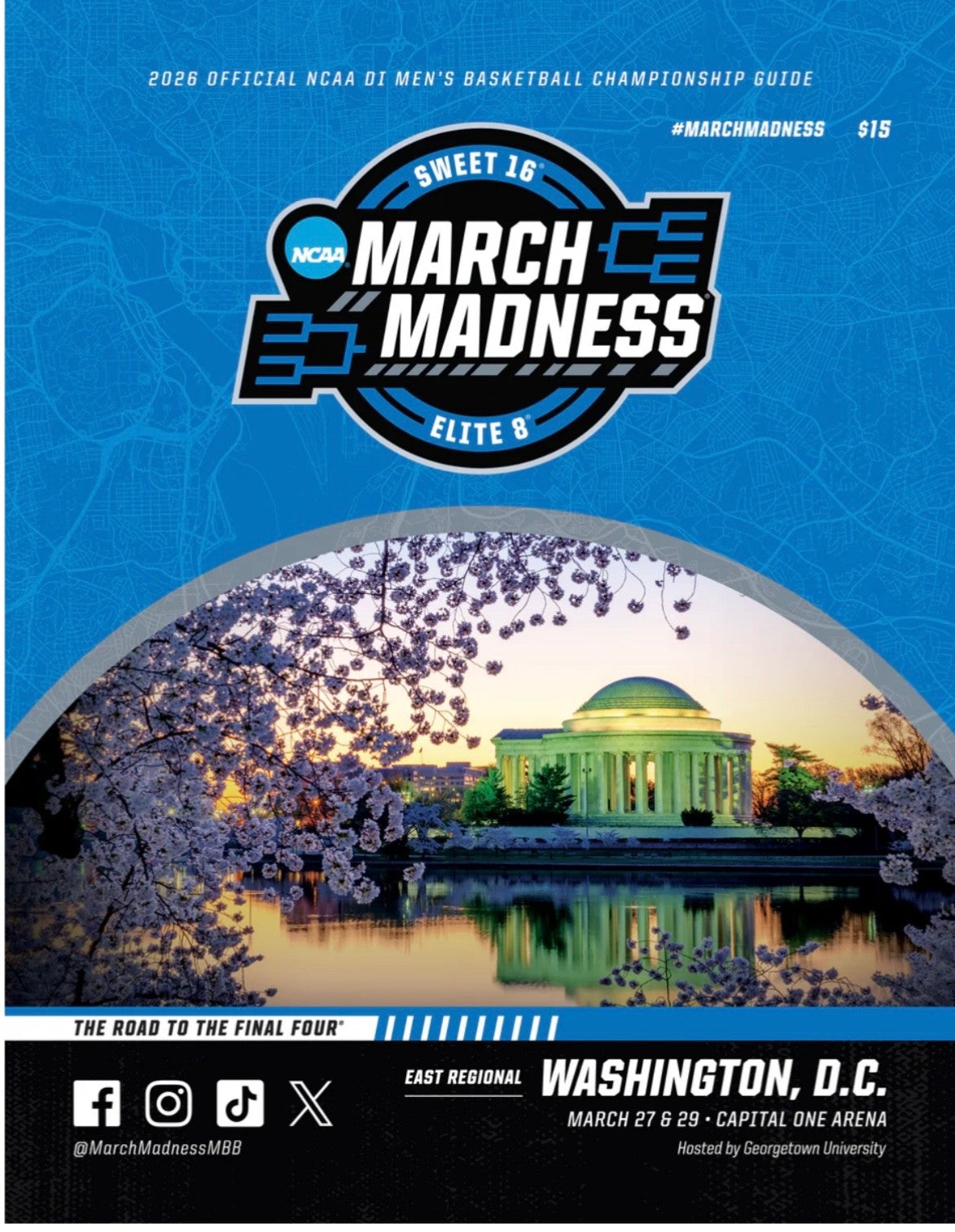 2026 NCAA Tournament March Madness Sweet Sixteen & Elite 8 Program Washington DC