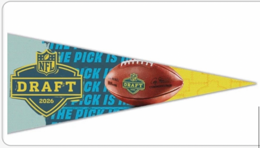 2026 NFL Draft Pittsburgh Logo Pennant Fernando Mendoza