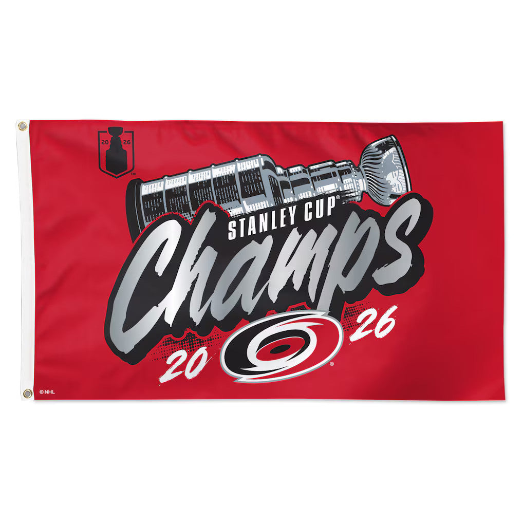 2025-2026 NHL Stanley Cup Champions Carolina Hurricanes 3x5 Deluxe Flag