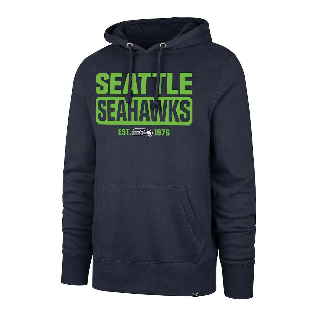 '47 Seattle Seahawks Box Out Headline Sweatshirt Hoodie Large