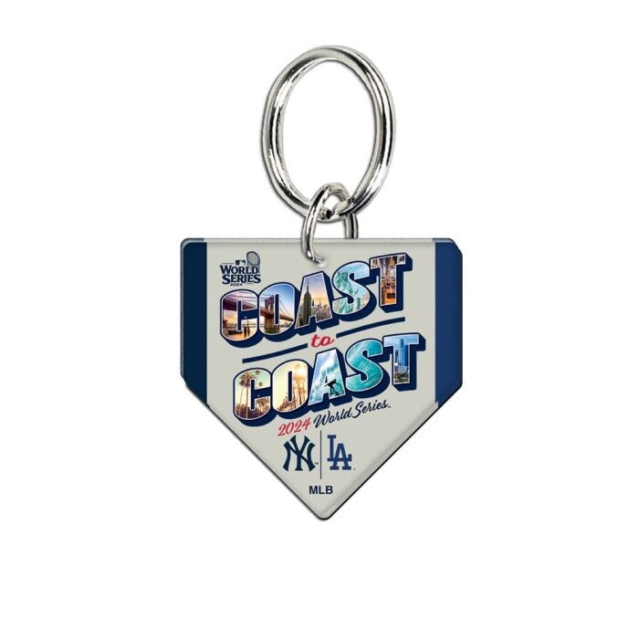 2024 World Series Dueling Key Ring New York Yankees Los Angeles Dodgers