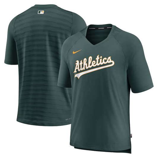 Oakland Athletics Nike Authentic Collection V-Neck Batting Practice Large