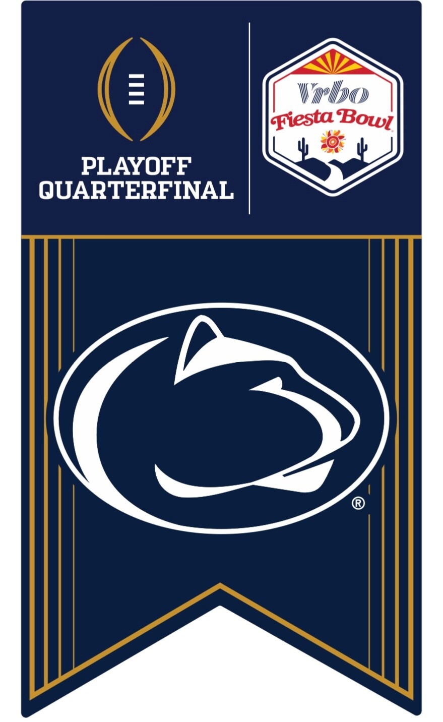 2024 2025 Penn State Fiesta Bowl Logo Pin College Football Playoff CFP