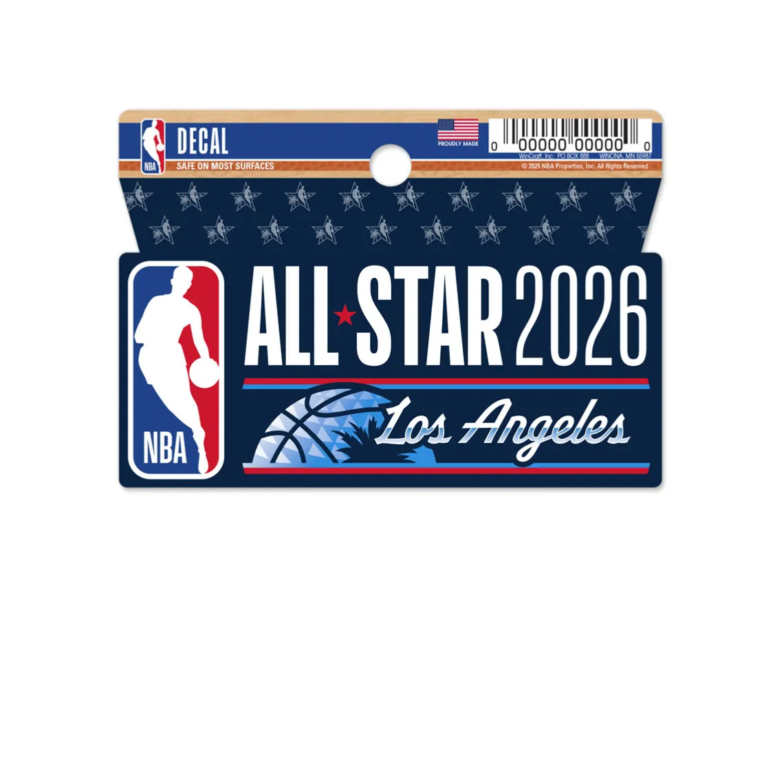 2026 NBA ALL STAR GAME LOGO DECAL 3x4 LOS ANGELES CLIPPERS LAKERS