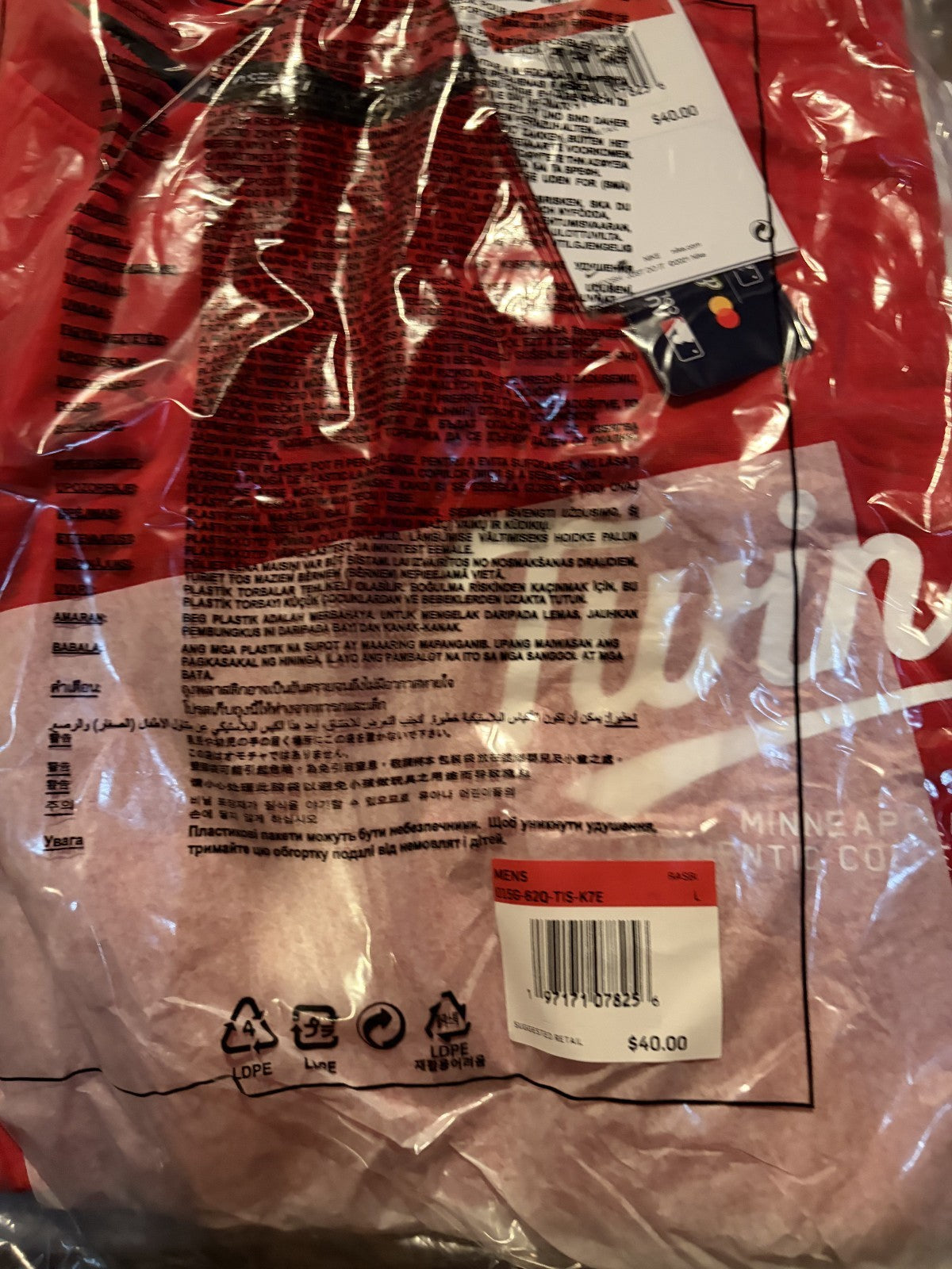 Minnesota Twins Nike Authentic Collection Early Work Tri-Blend Large