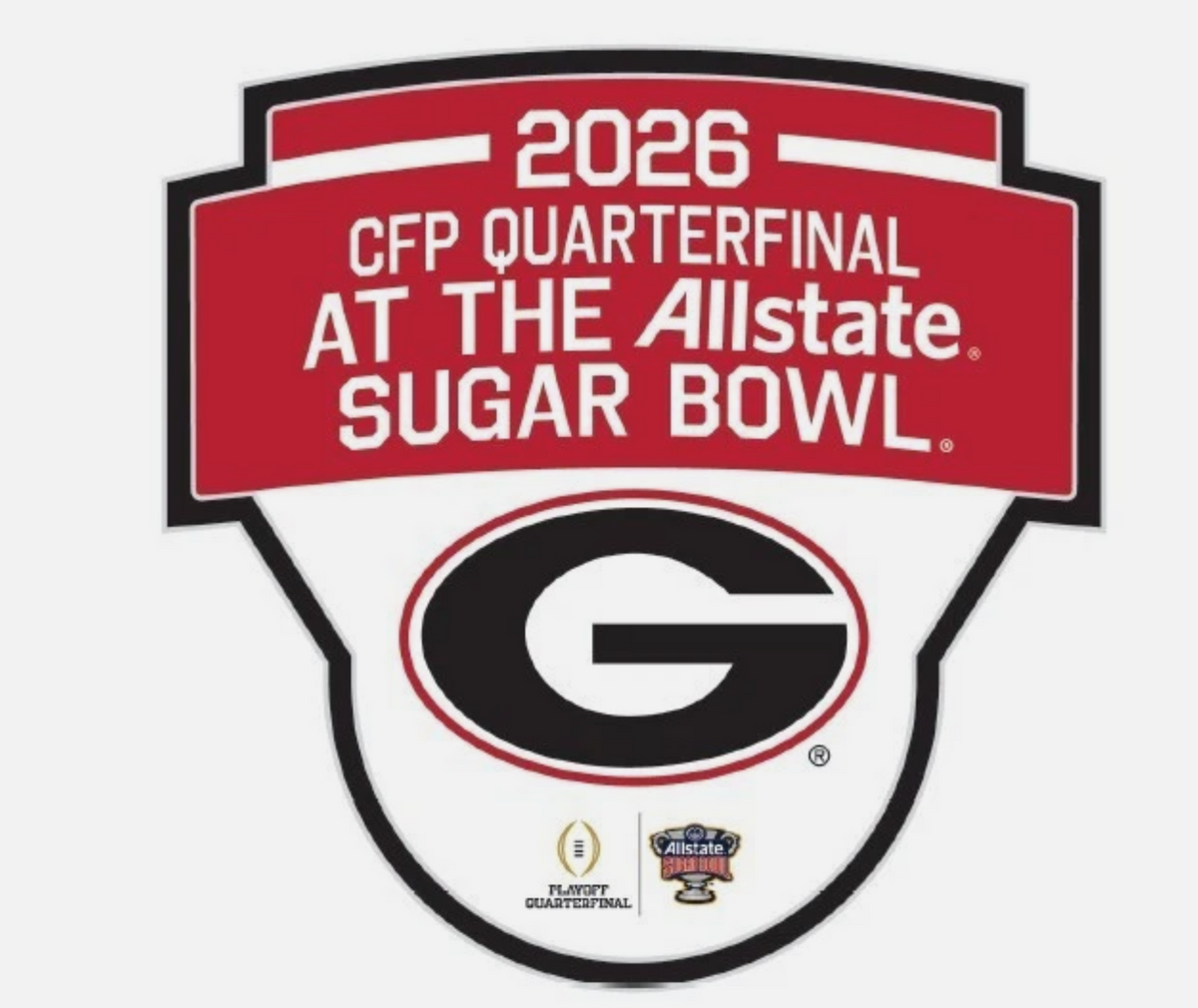 2025 2026 CFP Georgia Bulldogs Sugar Bowl College Football Playoff Pin