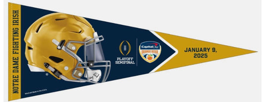2024 2025 Orange Bowl Notre Dame CFP Football Pennant Penn State Nittany Lions