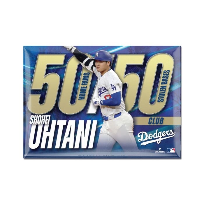 2024 World Series Champions Los Angeles Dodgers Shohei Ohtani 50/50 Magnet