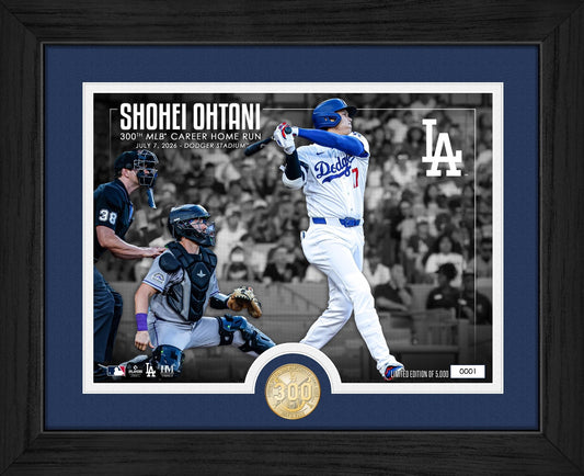 Shohei Ohtani Los Angeles Dodgers 300th Career Home Run Framed Coin 7/7/26