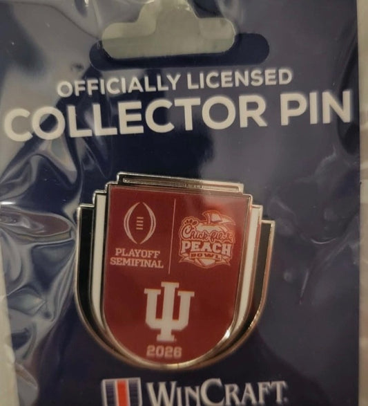 2025 2026 CFP INDIANA HOOSIERS PEACH BOWL GAME PARTICIPANT PIN SEMI-FINALS