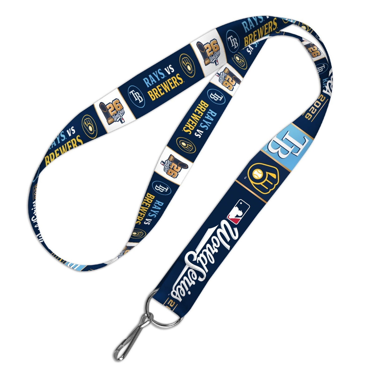 2026 World Series Dueling Milwaukee Brewers vs Tampa Bay Rays 1" Lanyard AL NL