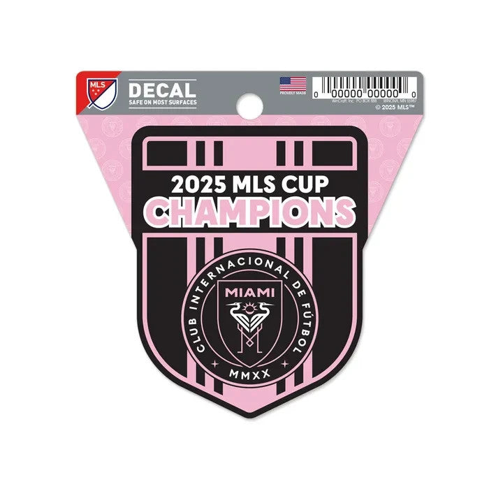 2025 MLS CUP CHAMPIONS Inter- Miami FC Clean Cut Decal Lionel Messi