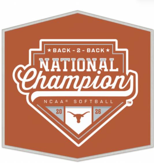 Texas Longhorns 2026 College World Series Softball National Champions Pin 2025