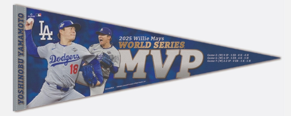 2025 World Series Champions MVP Pennant Yoshinobu Yamamoto Los Angeles Dodgers