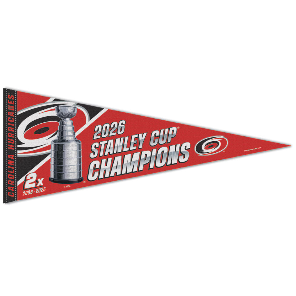 2025-2026 NHL Stanley Cup Champions Carolina Hurricanes Premium Pennant