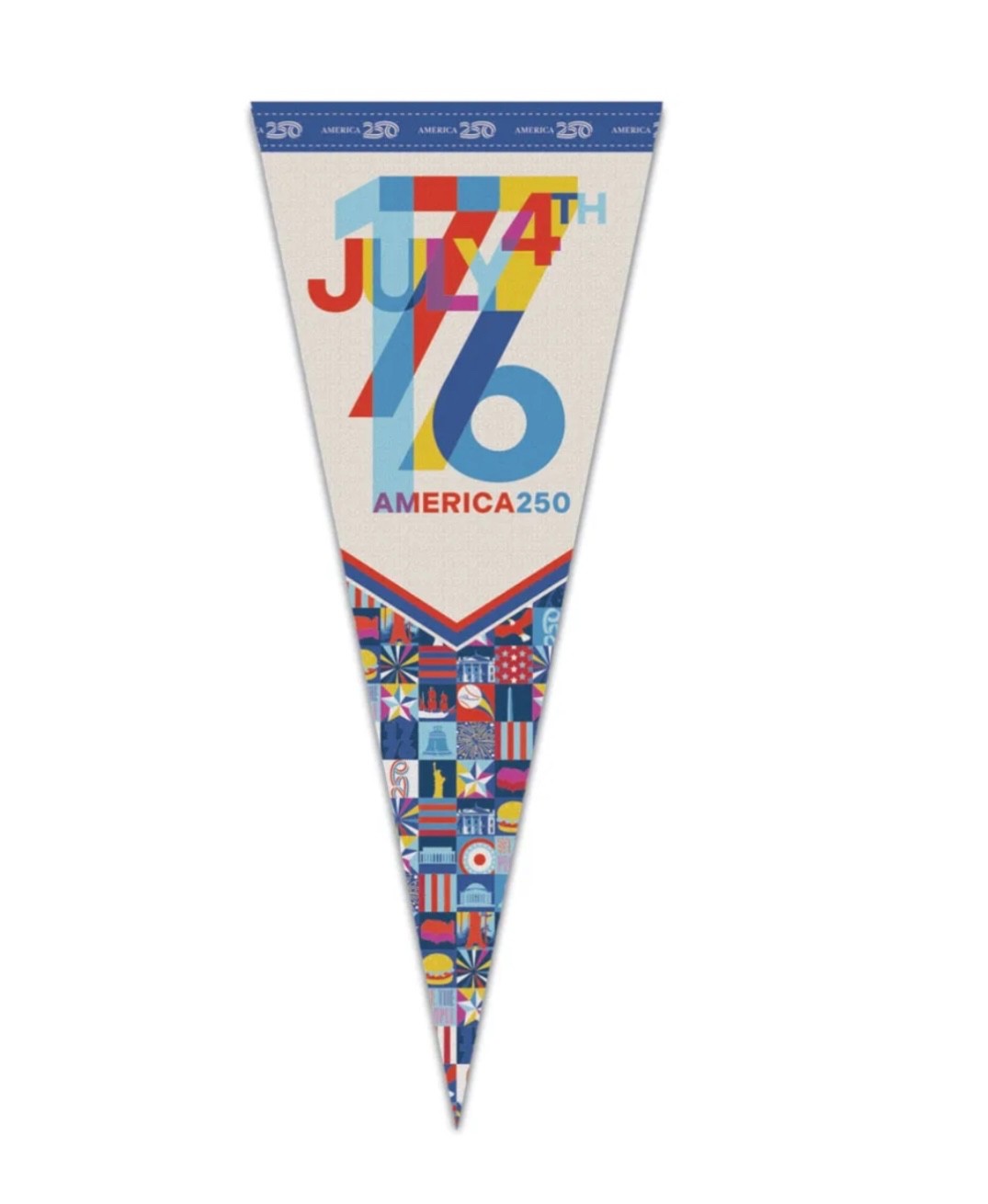 America 250 Anniversary Pennant United States 1776 2026 JULY 4TH USA