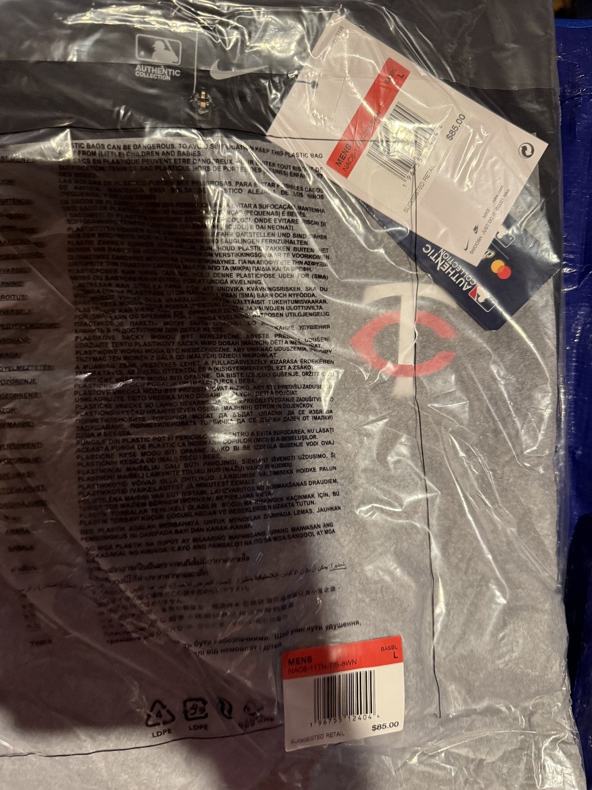 Minnesota Twins Nike Authentic Collection Game Time Half Zip Large