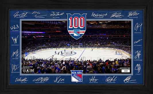 2025 2026 New York Rangers 100th Anniversary Centennial Framed History Auto MSG