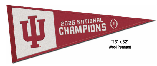 2025 2026 CFP NCAA National Champions Indiana Hoosiers Wool Pennant