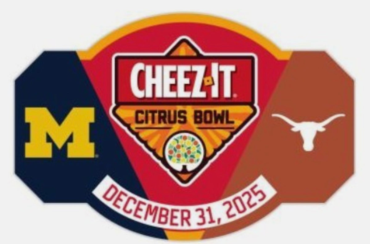 2025 Cheez-It Citrus Bowl Pin Texas Longhorns vs Michigan Wolverines CFP 2026