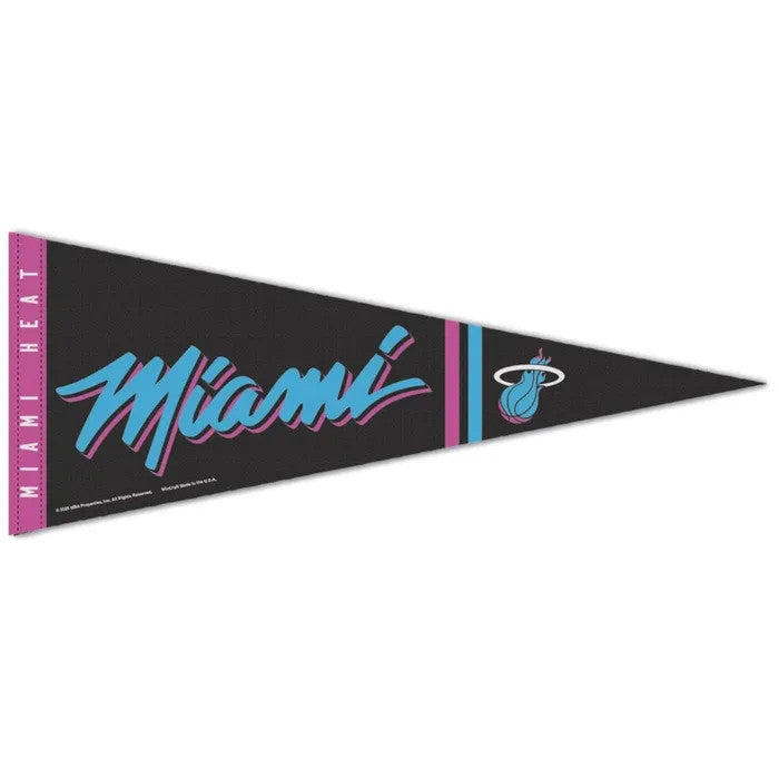 NBA CITY EDITION 2025-2026 MIAMI HEAT PREMIUM PENNANT 12X30